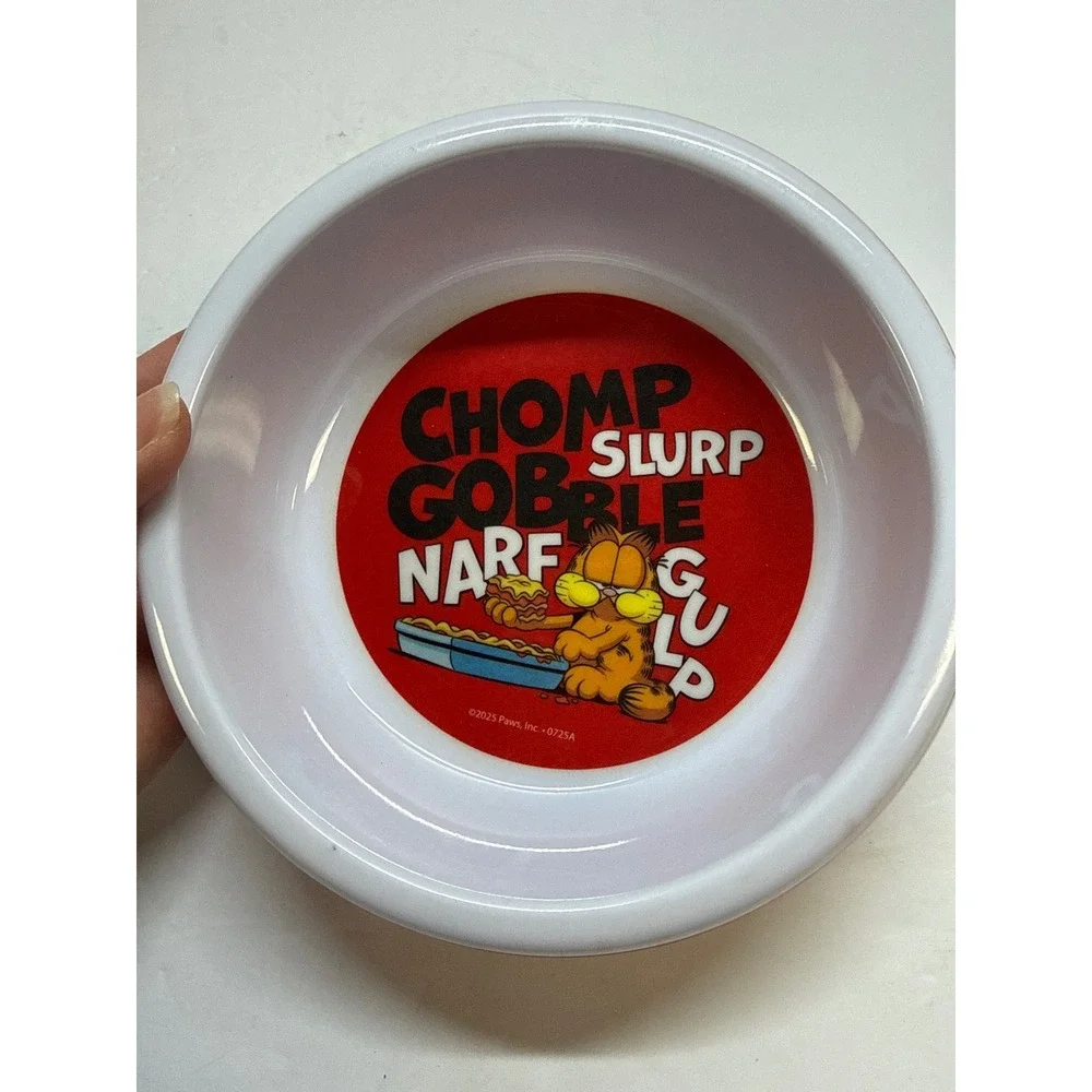 The Smurfs & Garfield Cat Bowls Set of 2 Melamine Pet Food Water Dishes New